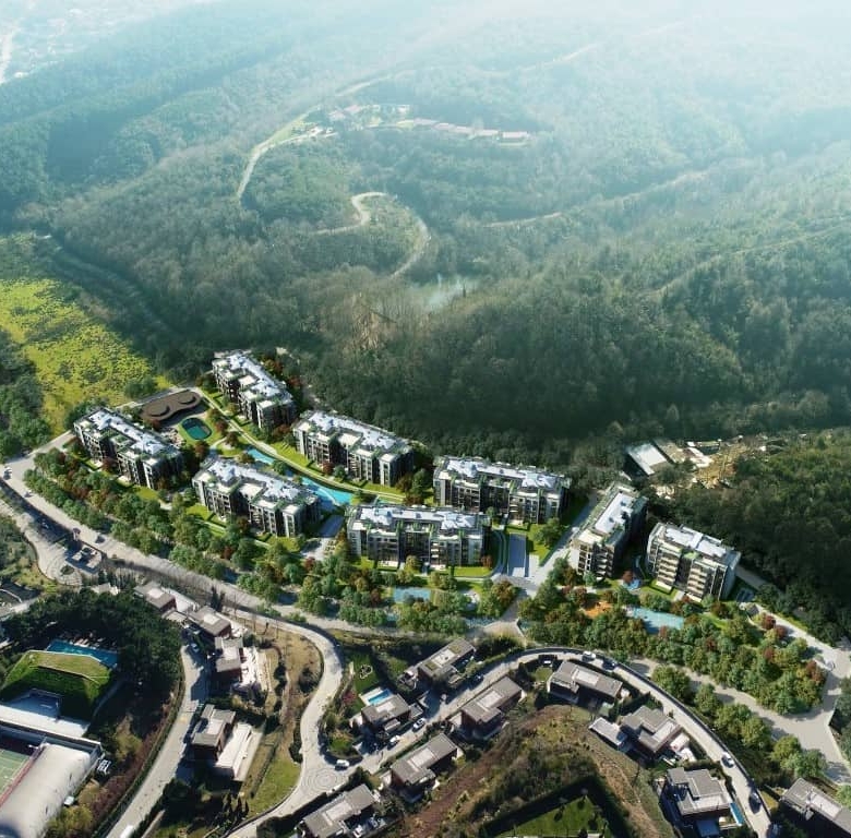 Luxury apartment with lake and forest view for sale in Istanbul, Beykoz, Turkey