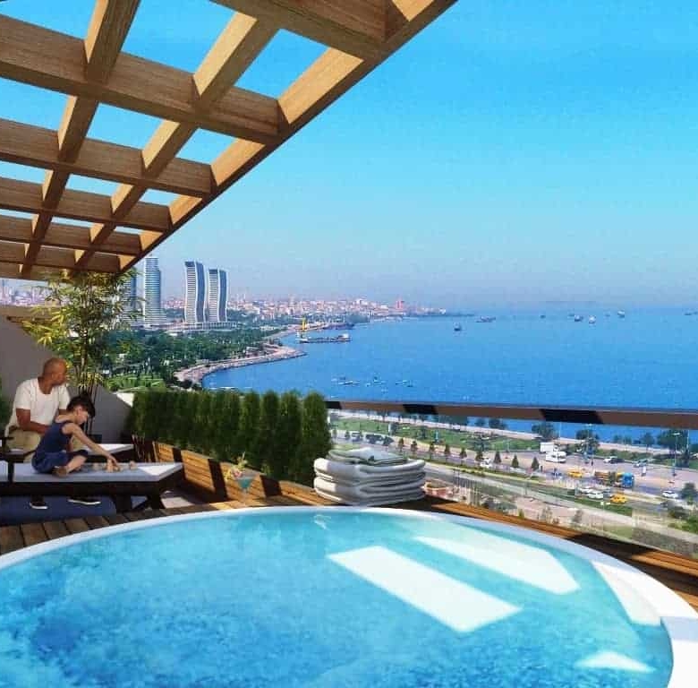 شقق على البحر مباشرة للبيع في اسطنبول الاسيوية , تركيا