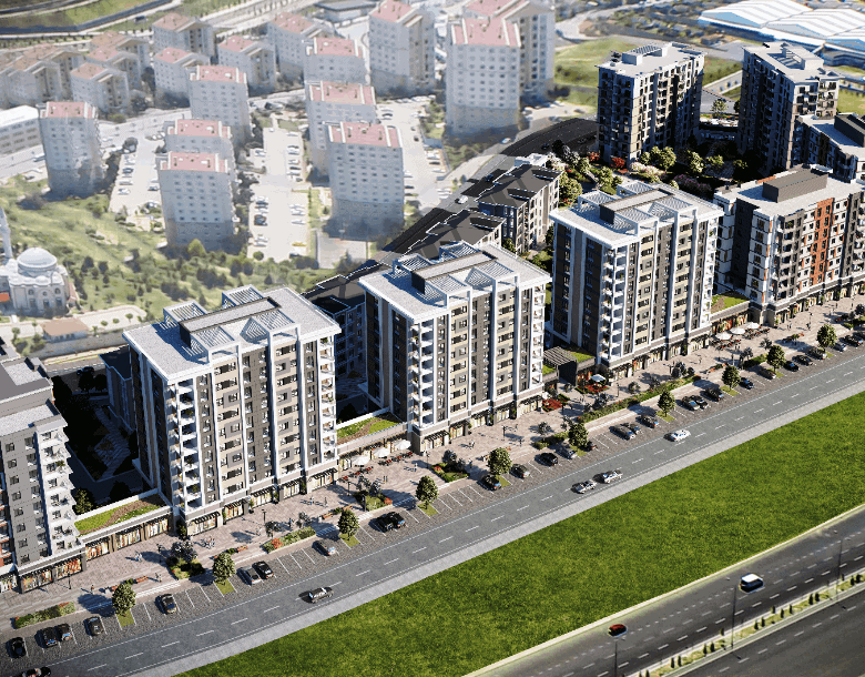 Shops for sale in Basaksehir, Istanbul, Turkey, with rental guarantee