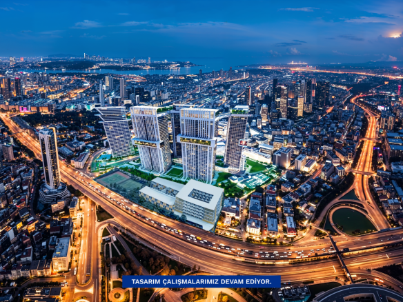 Luxury apartment for sale in Şişli Bomonti, Istanbul with panoramic sea view and modern design