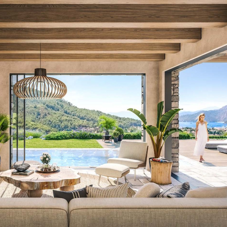 luxury sea view villa for sale in fethiye, gocek