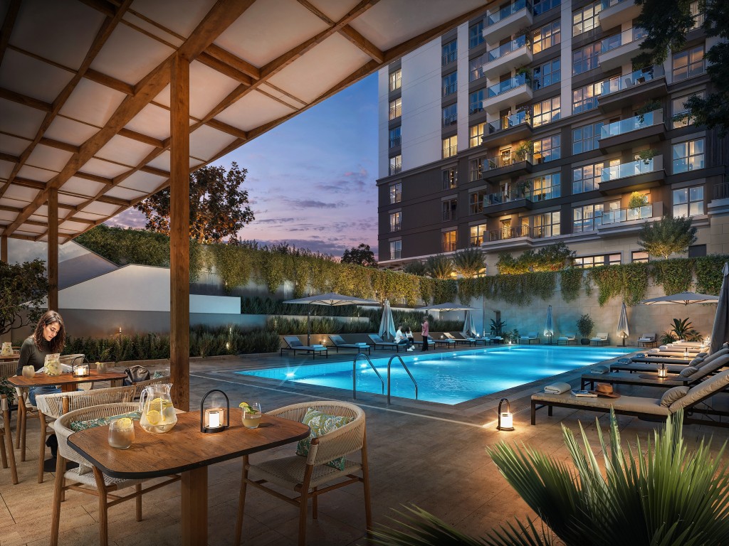 |||Lake and Marmara Sea view from Istanbul apartment balcony in Küçükçekmece|||