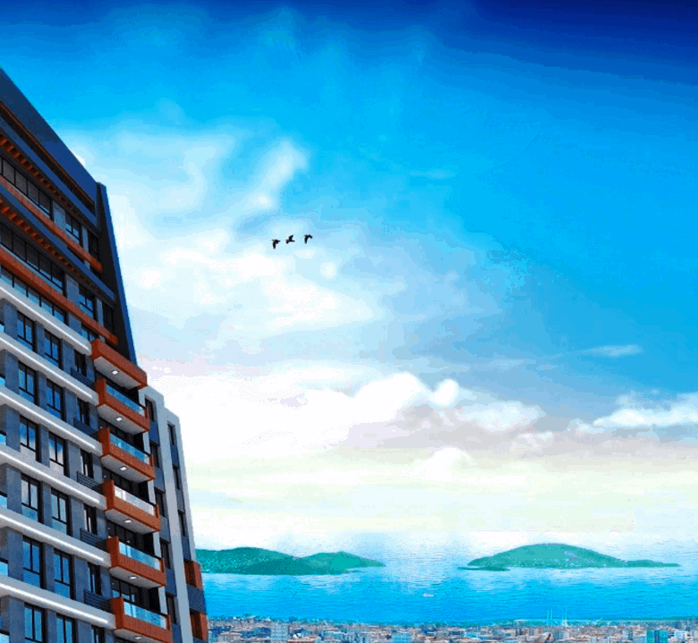 Ready to move  apartments with sea view for sale in Kartal, Asian Istanbul