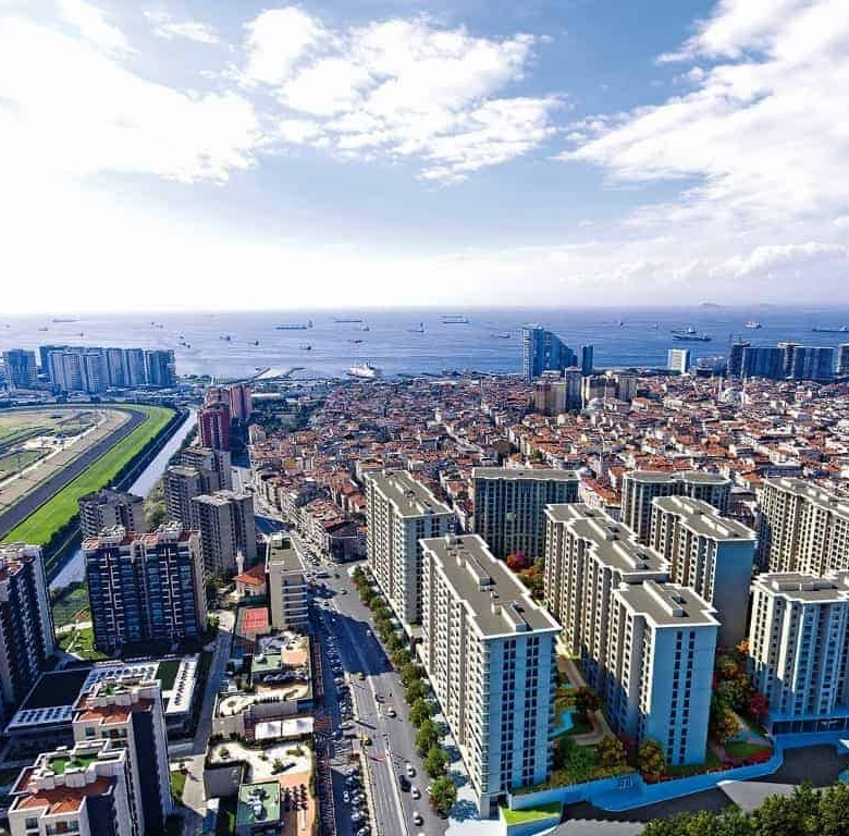 Sea views spacious apartments for sale in Zeytinburnu, Istanbul, in installments